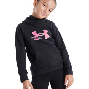 Under Armour Girl's Rival Fleece Logo Hoodie 1366046-001