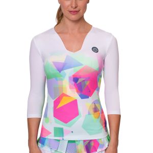 Bidi Badu Kaleido V-Neck Women's Longsleeve W1330007-WHMX