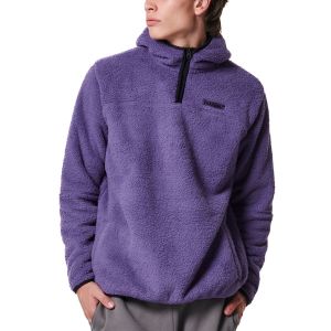 Body Action Half-Zip Sherpa-Fleece Men's Hoodie 063419-01-DarkPurple