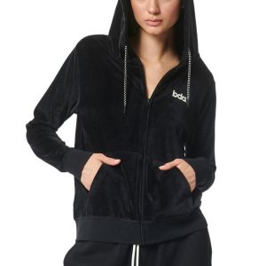 Body Action Velour Women's Jacket 071319-01-Black