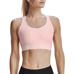 Under Armour Crossback Mid Print Women's Sports Bra Pink 1361042