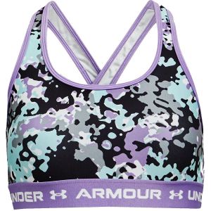 Under Armour Older Girls Crossback Printed Sports Bra - Black