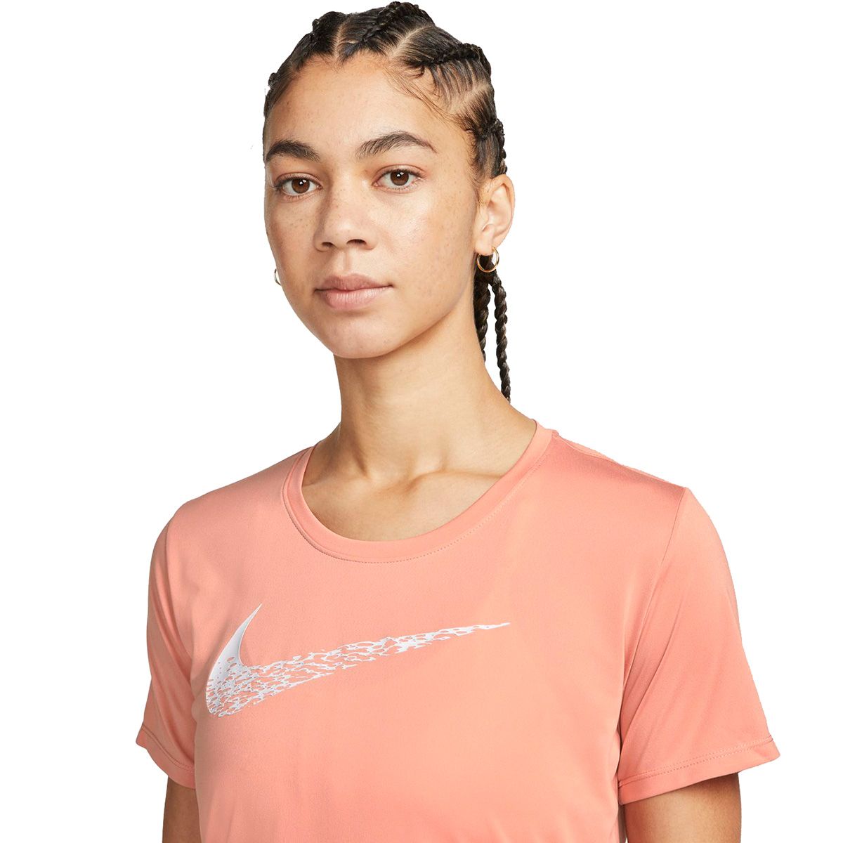 nike swoosh running top orange