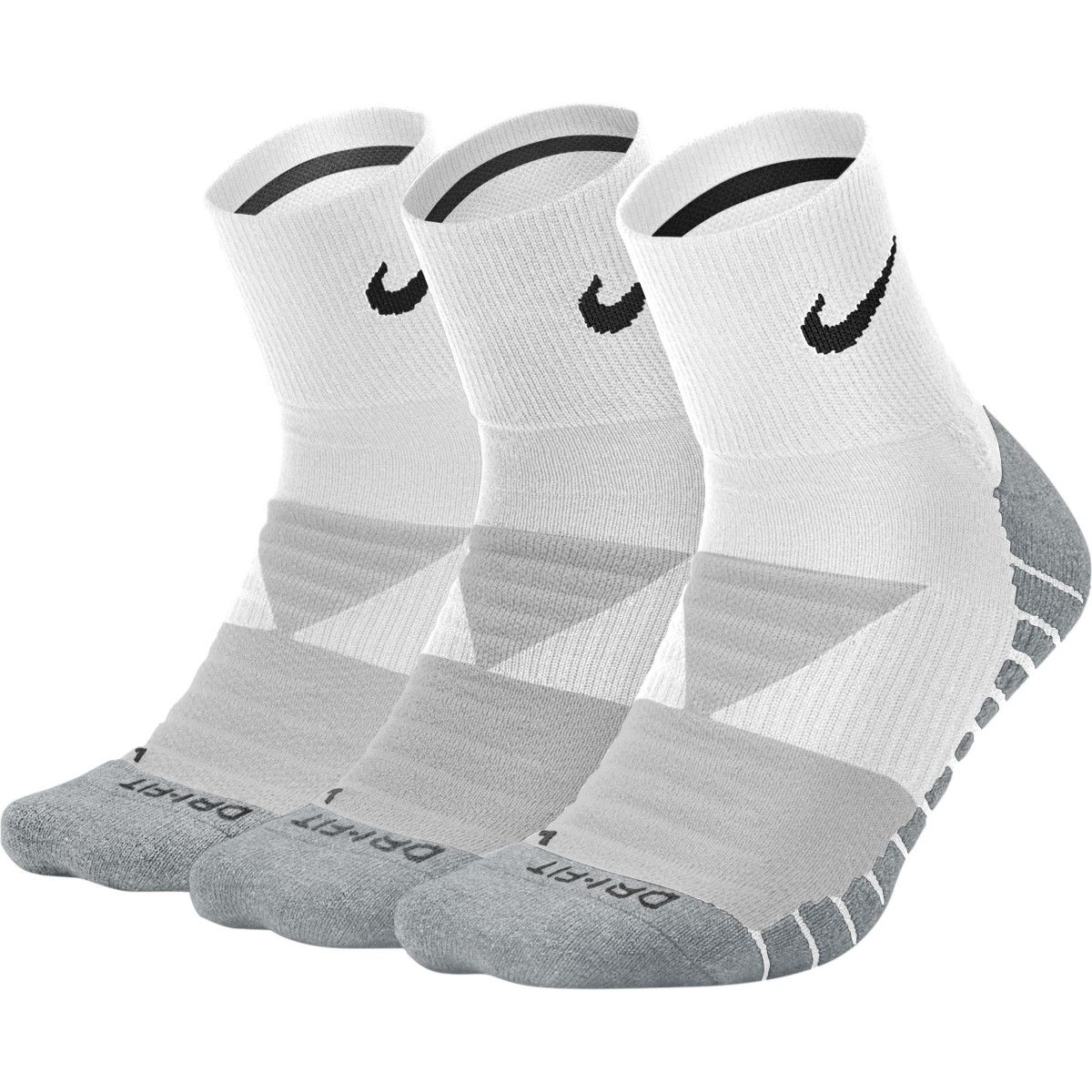 nike cushion quarter running 3 pack socks